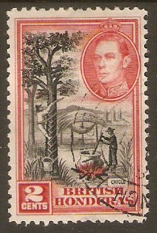 British Honduras 1938 2c Black and scarlet. SG151a.